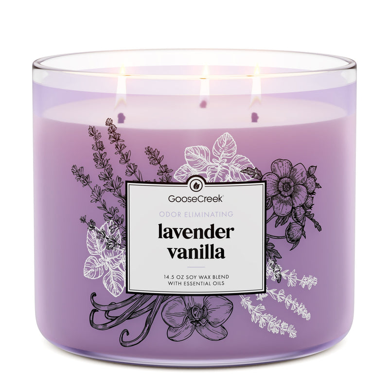 Lavender Vanilla Odor Eliminating 3-Wick Candle (S133L)